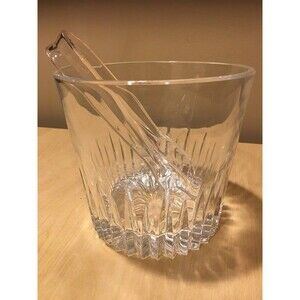 Princess House Crystal Ice Bucket with Tongs